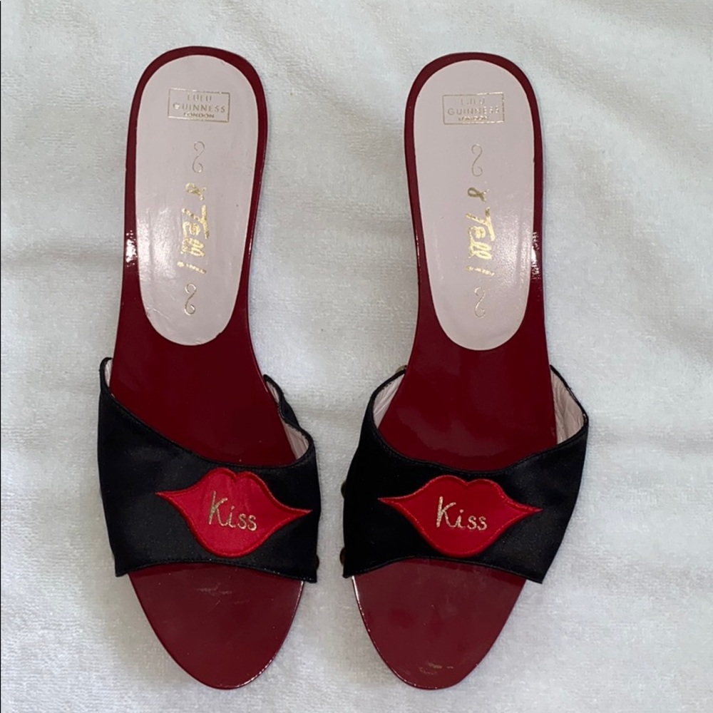 Lulu Guinness 'Kiss & Tell' Mules, Sz 9